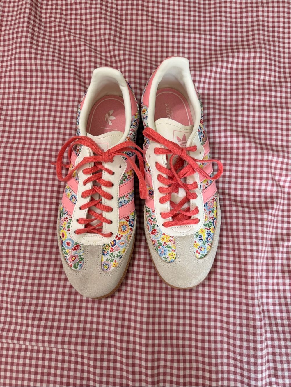 adidas Women’s Floral Pink Accent Sneakers